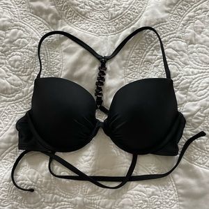 AERIE BLACK PUSH-UP BIKINI TOP